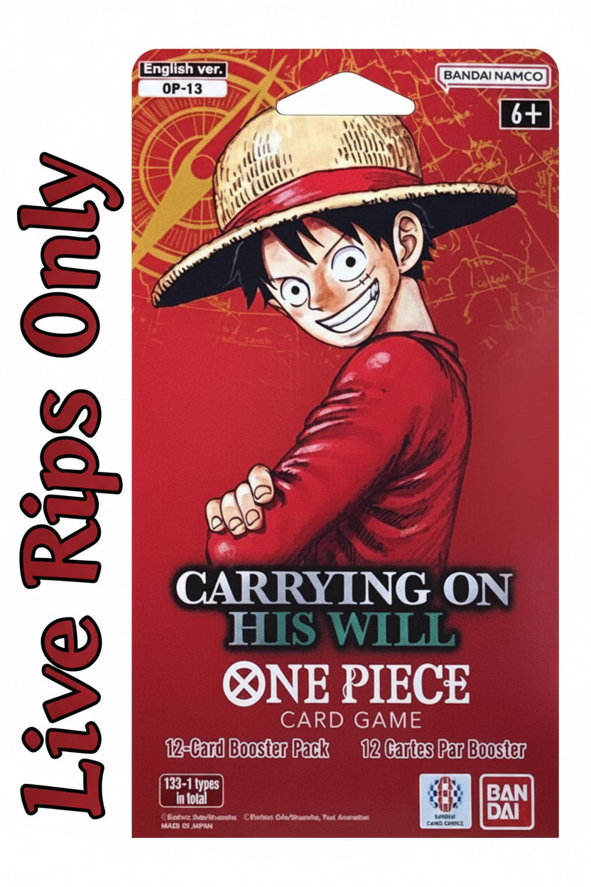 OP-13 One Piece Carrying on His Will Sleeved Booster Pack