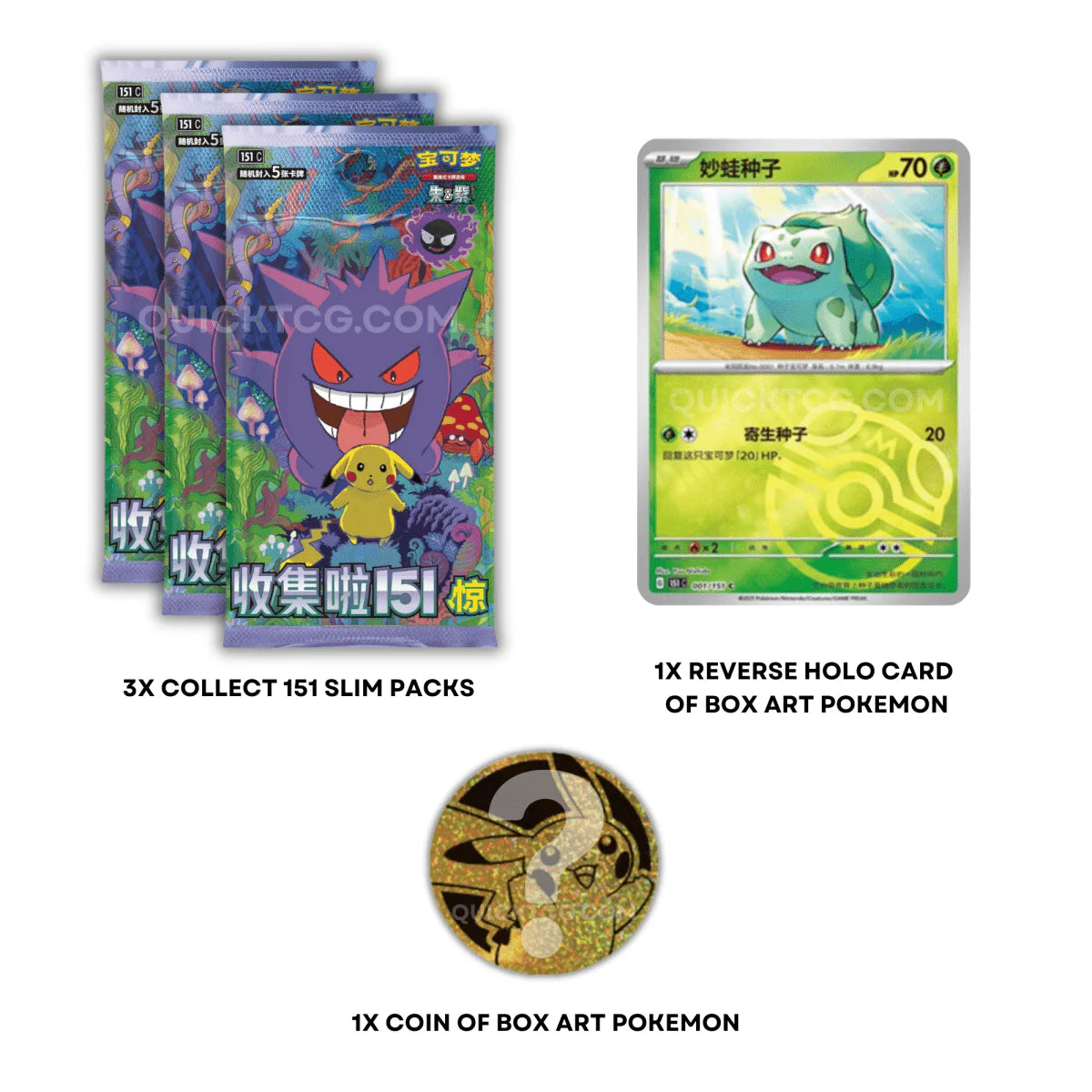 Simplified Chinese 151 Surprise Coin Set - Random Art