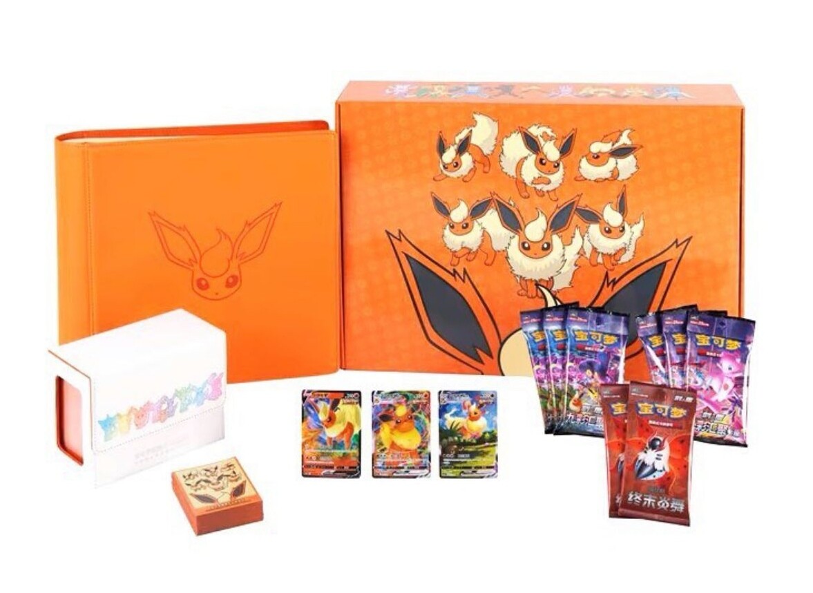 Pokemon TCG Simplified Chinese Eevee Advanced Gift Box - Flareon